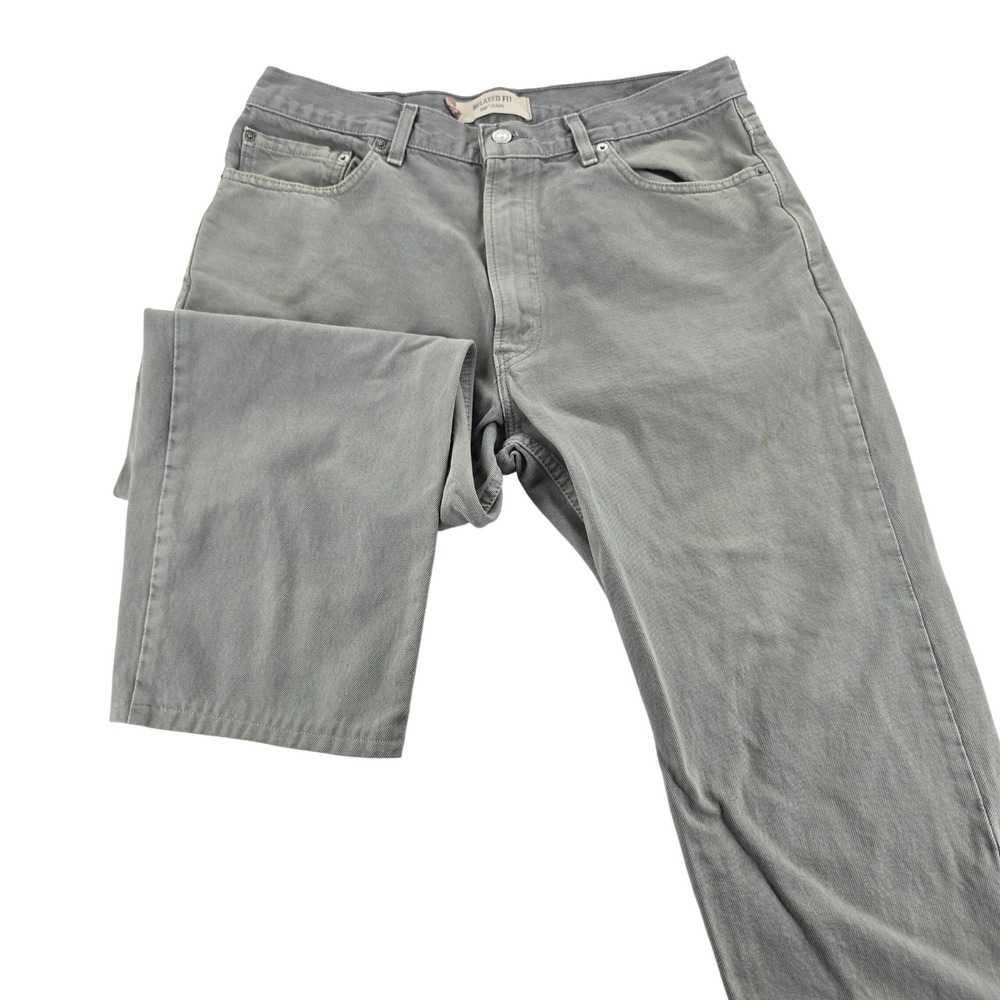 Levis Mens 550 Jeans 36x30 Gray Relaxed Fit USA Vintage 100% Cotton